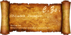 Chladek Zsombor névjegykártya