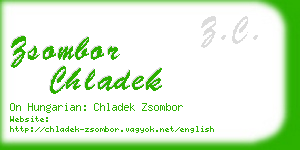 zsombor chladek business card